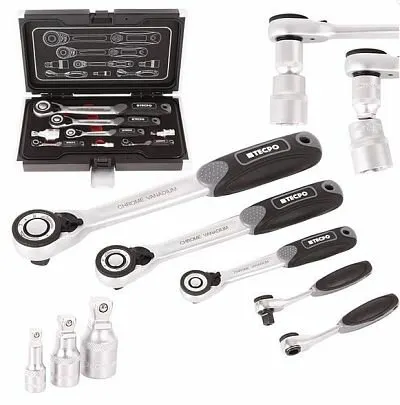 Фото №0 НАБОР ТРЕЩОТОК 1/4'' 3/8"+1/2" 8ПР