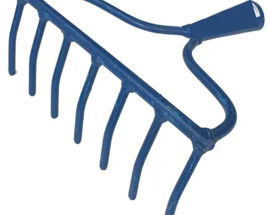 фото Грабли прямые 7 зубцов без черенка "ЕВРО" (Металлик)