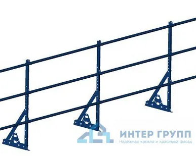 фото Ограждение кровельное ELITE NEXT фальц H-900/3,0м (3трубы) ГОСТ Р 53254-2009