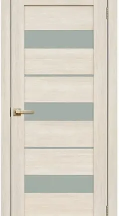 Фото №0 Дверь межкомнатная 200 (La Stella) стекло матовое, экошпон, Ясень снежный 2000х700мм