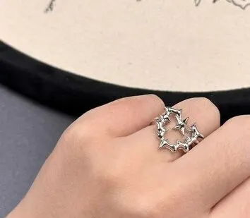 фото Кольцо "Готическое сердечко" регулируемое