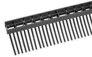 фото Аэроэлемент свеса с решеткой MDM черный, 1000*85 мм