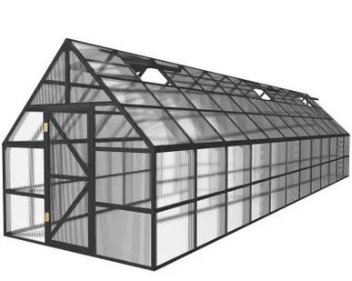 фото Теплица английская ЧЕЛСИ 3х12 м, цвет Серый графит (RAL 7024)