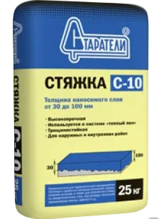 фото Стяжка пола С-10, 25 кг "Старатели" (60 шт)