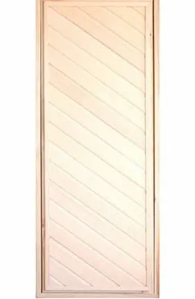 Фото №0 Дверь (липа) глухая 1800 х 700 (с коробкой) сорт А "Косая"