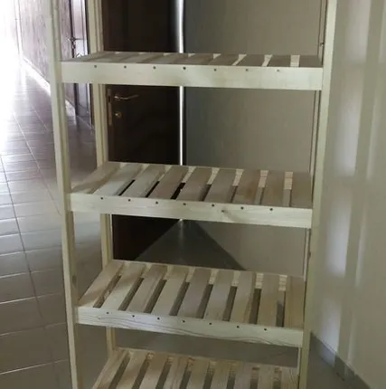 Фото №0 Деревянный дачный стеллаж