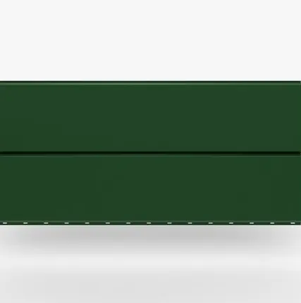 Фото №0 Сайдинг Металлический сайдинг «Евробрус» 0.45 мм RAL 6002, Зеленый лист