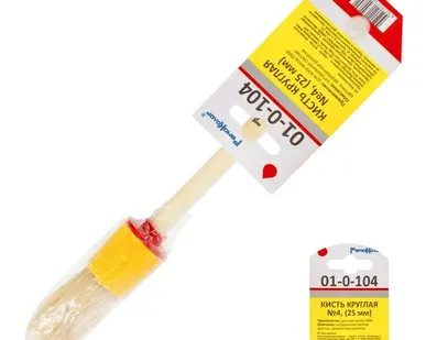 фото Кисть круглая №04, диаметр 25 мм (Hobbi) (шт.)