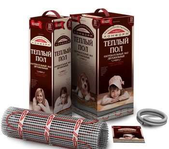 фото Теплый пол под плитку без стяжки 1.0м