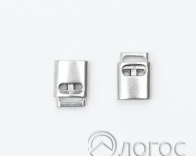 фото Фиксатор металл 2 отв. Плоский 1х17, никель