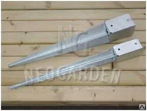 фото Основание для столба забивное, 70х70х750 мм