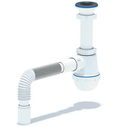 Фото №0 Сифон 11/2х40 с гофрой 40/50 с гайкой (C0115) Анипласт