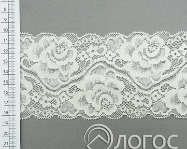 фото Кружево стрейч гипюр 6322 90 мм, кремовый