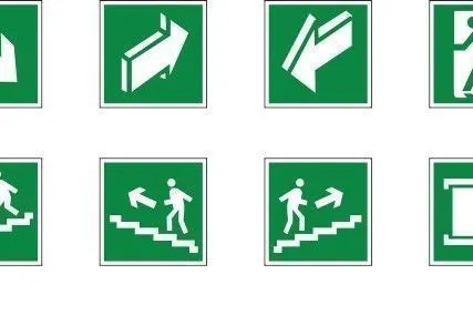 Фото №0 Знак эвакуационный фотолюминесцентный, 200х200 мм, пластик