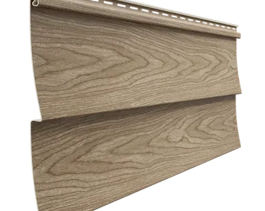 фото Сайдинг Docke Ёлочка D5C Кедр Деке LUX под дерево