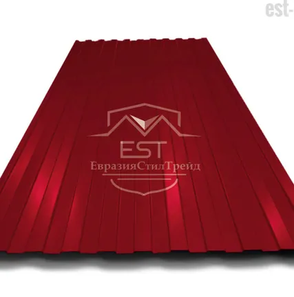Фото №0 Профнастил C-8х1150 Pe 0.45 | RAL 3005 Красное вино