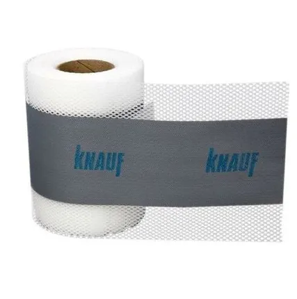 Фото №0 Лента гидроизоляционная сетчатая 10000*120/70 Кнауф