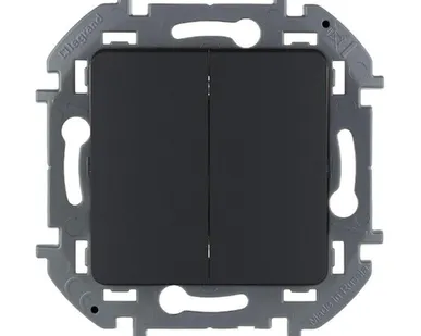 фото Inspiria Механизм выключателя 2-кл. 10А IP20 250В 10AX антрацит Leg 673623 Inspiria