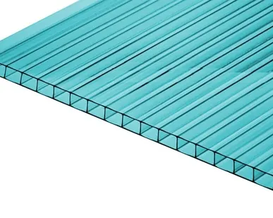 фото Сотовый поликарбонат CARBOGLASS Кристалл Бирюза 6 мм (2,1*6 м)