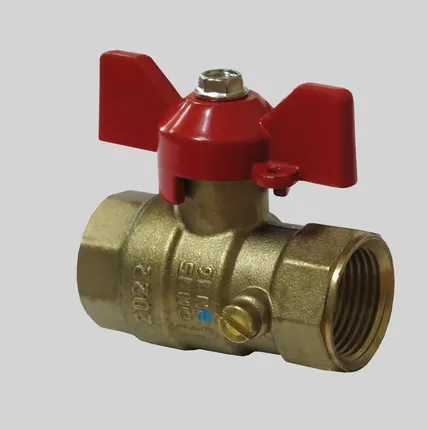 Фото №0 Кран шаровый 3х-ход с кр. Маевского G1/2 - G1/2 (LD Pride 44.15.В-В.М.Б) (red)