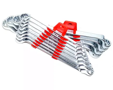 фото Набор ключей накидных двусторонних изогнутых, дюймовых 1/4"-1 5/16" 12 предметов IZELTAS, 0431002112, 13000000474