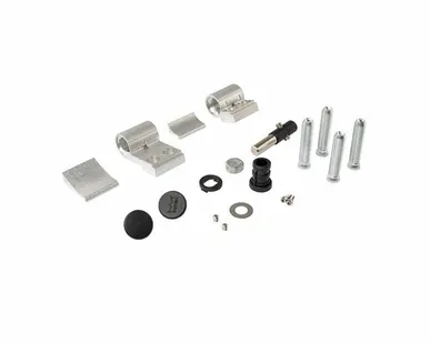 фото Петля дверная втулочная 2-х секционная, м/о 63 мм, крепление на тепл. профиль, неокраш.