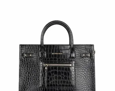 фото Черная деловая сумка Базель M с фактурным тиснением TJ COLLECTION XT 5365924 BLC