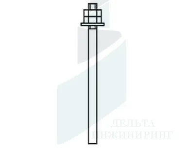 фото Болт фундаментный 5 М24Х300 ст.3сп/пс, ст.20, ст.35, ст.09Г2С, ст. 40Х ГОСТ