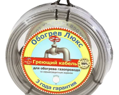 фото Саморегулирующийся греющий кабель для газопровода 16Вт (10м) готовая секция
в