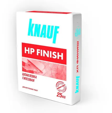 Фото №0 Knauf HP finish (Кнауф ХП финиш), шпатлевка гипсовая, мешок 25 кг