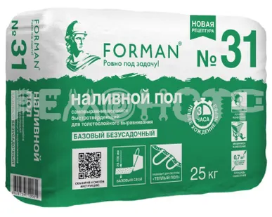 фото Наливной пол 25кг №31 ФОРМАН быстр/тв. (56) зз П
