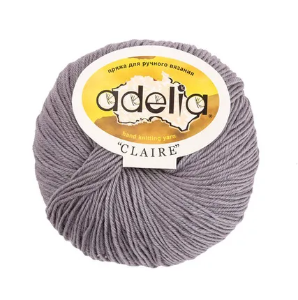 Фото №0 Пряжа ADELIA "CLAIRE" 50% шерсть, 50% акрил 50 г 138 м №002 БЕЛЫЙ