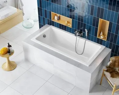 фото Встраиваемая акриловая ванна Whitecross Wave Slim 180х80