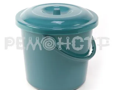 фото Ведро пласт 8л ЮниПласт (с крышкой) салатовое (20) (ВМ)
