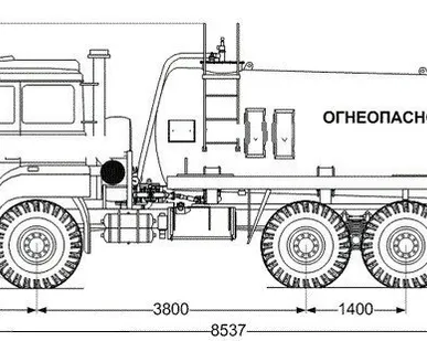 фото Автоцистерна АКН-11-ОД КО Урал 5557-80М УСТ-5453