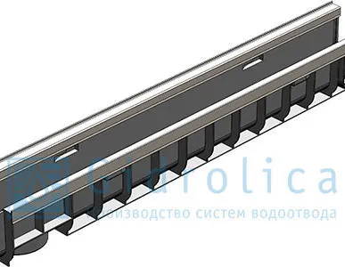 фото Лоток водоотводный Gidrolica®Standart Plus ЛВ-10.14,5.12 пластиковый (усиле