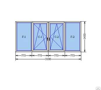 фото Остекление балкона теплыми окнами ПВХ 3100х1450 мм под ключ