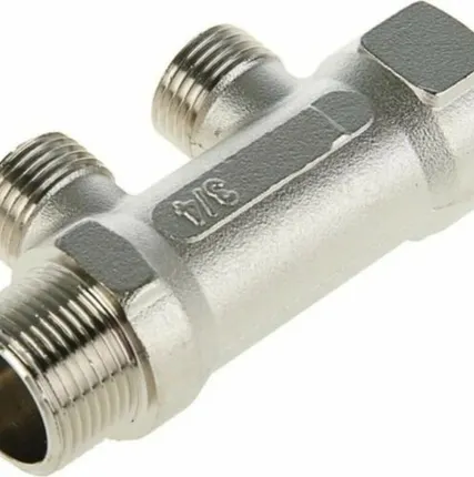 Фото №0 Коллектор резьбовой 3/4х3/4, 2 выхода 1/2, наружная/внутренняя Aqualink AQL02421