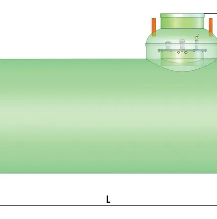 Фото №1 Емкость 55м3 из стеклопластика для дизельного топлива