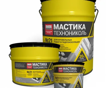 фото Мастика кровельная ТЕХНОНИКОЛЬ №21 (Техномаст), ведро 20 кг