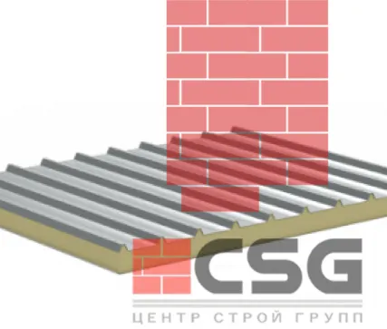 Фото №0 Кровельная сэндвич-панель пенополистирол 80 мм