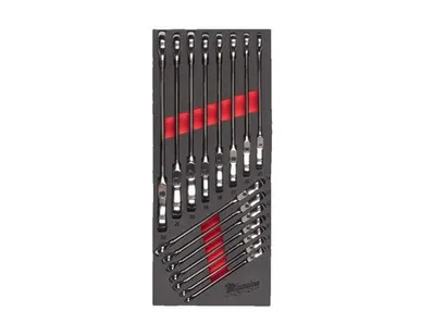 фото Ложемент Milwaukee с комбинированными ключами с трещоткой и шарниром MAX BITE™ - 15 ед. (1 шт)