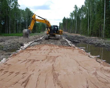 фото Аренда Грейдера. Устройство временных дорог.