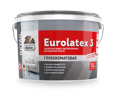 фото ВД краска Dufa Retail EUROLATEX 3 / 2,5л.
