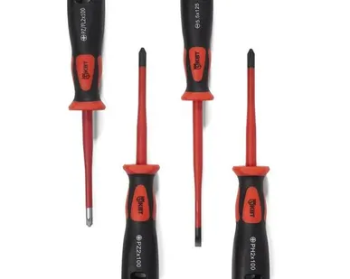 фото Отвёртка диэлектрическая шлицевая SL 5,5*125мм, "Слим" 78589 КВТ