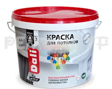 фото Краска вд пот  0,9л (снежно-белая) DALI Рогнеда (6) экк П