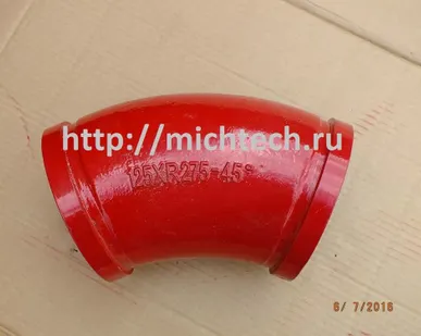 фото Колено бетоновода 5,5" d=125 мм, А45 R=275