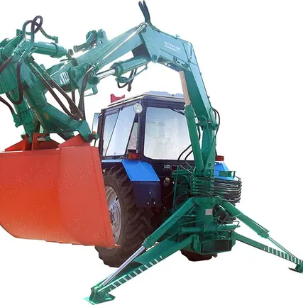 Фото №2 Погрузчик-экскаватор ПЭ-Ф-1БМ (отвал, грейфер)