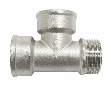 фото Тройник 1" В-В-Н никелированный