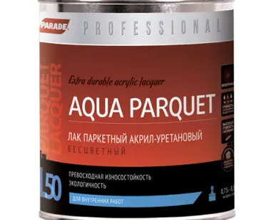 фото Лак паркетный акрил-уретановый Парад L50 глянцевый 0,75 л